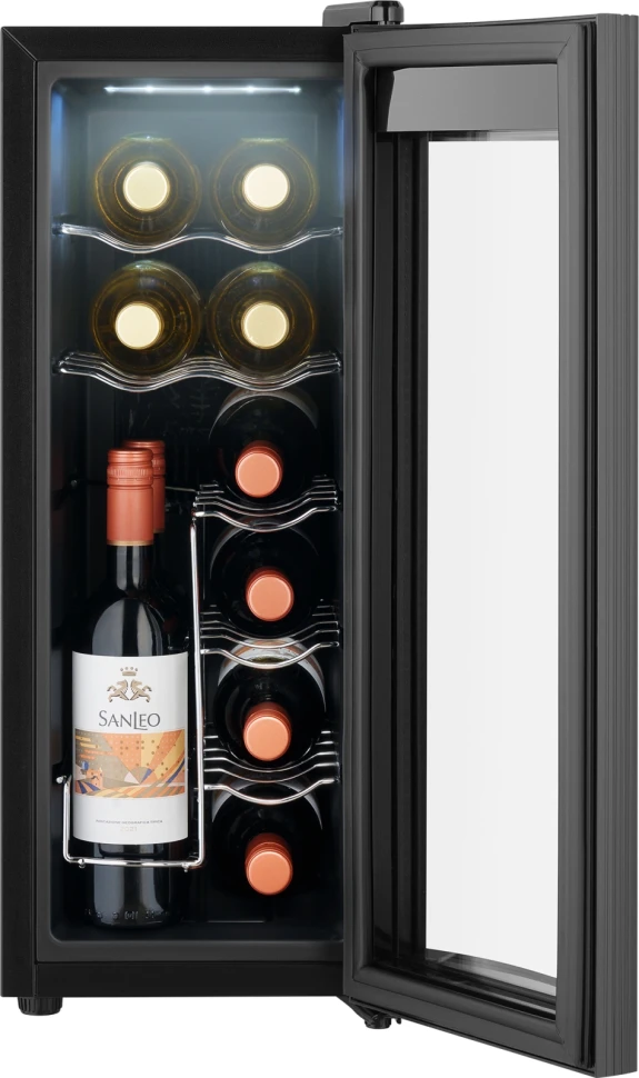 Винный шкаф Weissgauff WWC-12 Bottle 1-нокамерн. черный  