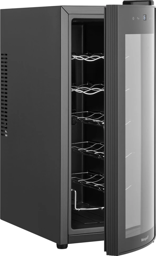 Винный шкаф Weissgauff WWC-12 Bottle 1-нокамерн. черный  