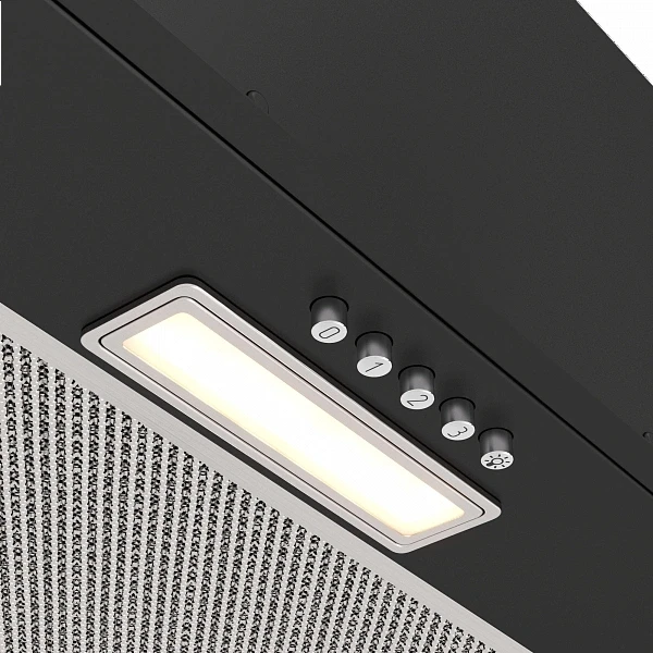 Вытяжка встраиваемая Elikor Cube Basic 60П-500-К3Д черный управление: кнопочное (1 мотор)  