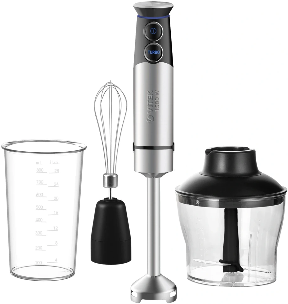 Блендер погружной Vitek VT-3411 1500Вт стальной/черный  