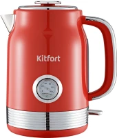 Чайник электрический Kitfort КТ-6791 1.7л. 2200Вт красный/серебристый корпус: металл/пластик