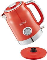 Чайник электрический Kitfort КТ-6791 1.7л. 2200Вт красный/серебристый корпус: металл/пластик