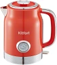 Чайник электрический Kitfort КТ-6791 1.7л. 2200Вт красный/серебристый корпус: металл/пластик