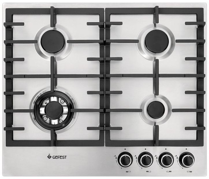 Газовая варочная поверхность Gefest ПВГ 1214-01 К5 нержавеющая сталь  