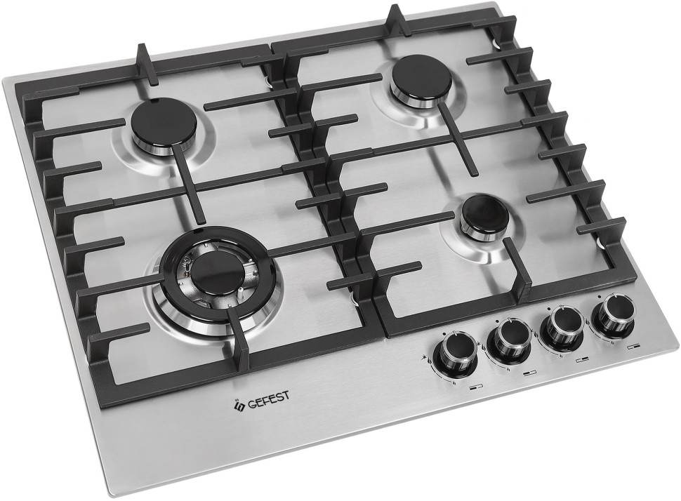 Газовая варочная поверхность Gefest ПВГ 1214-01 К5 нержавеющая сталь  