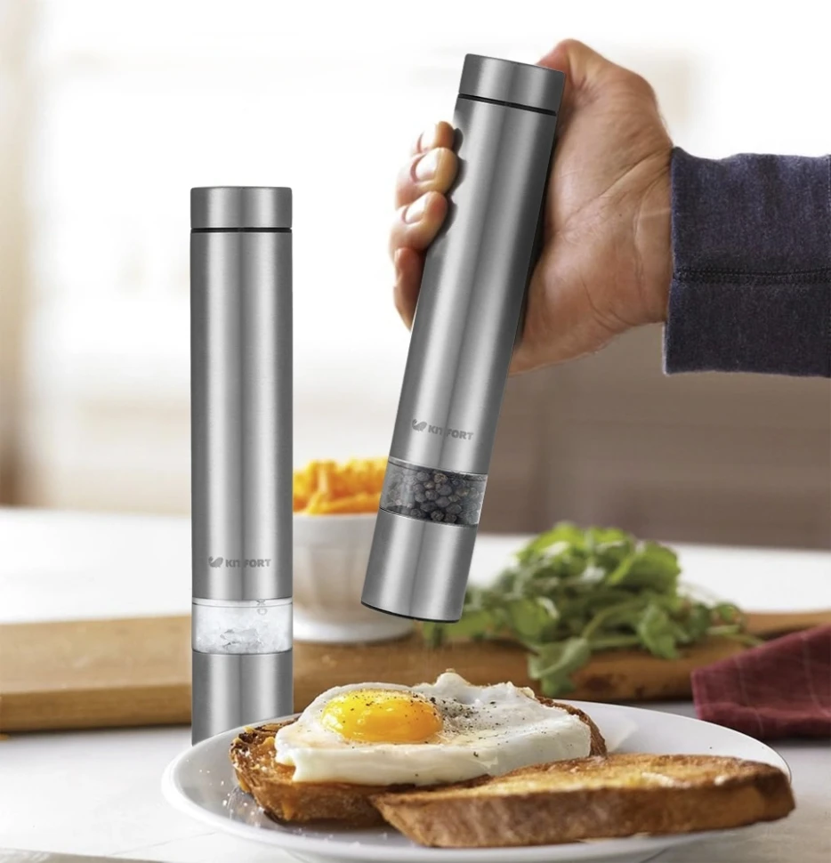 Перечница электрическая Kitfort KT-2028 серебристый  