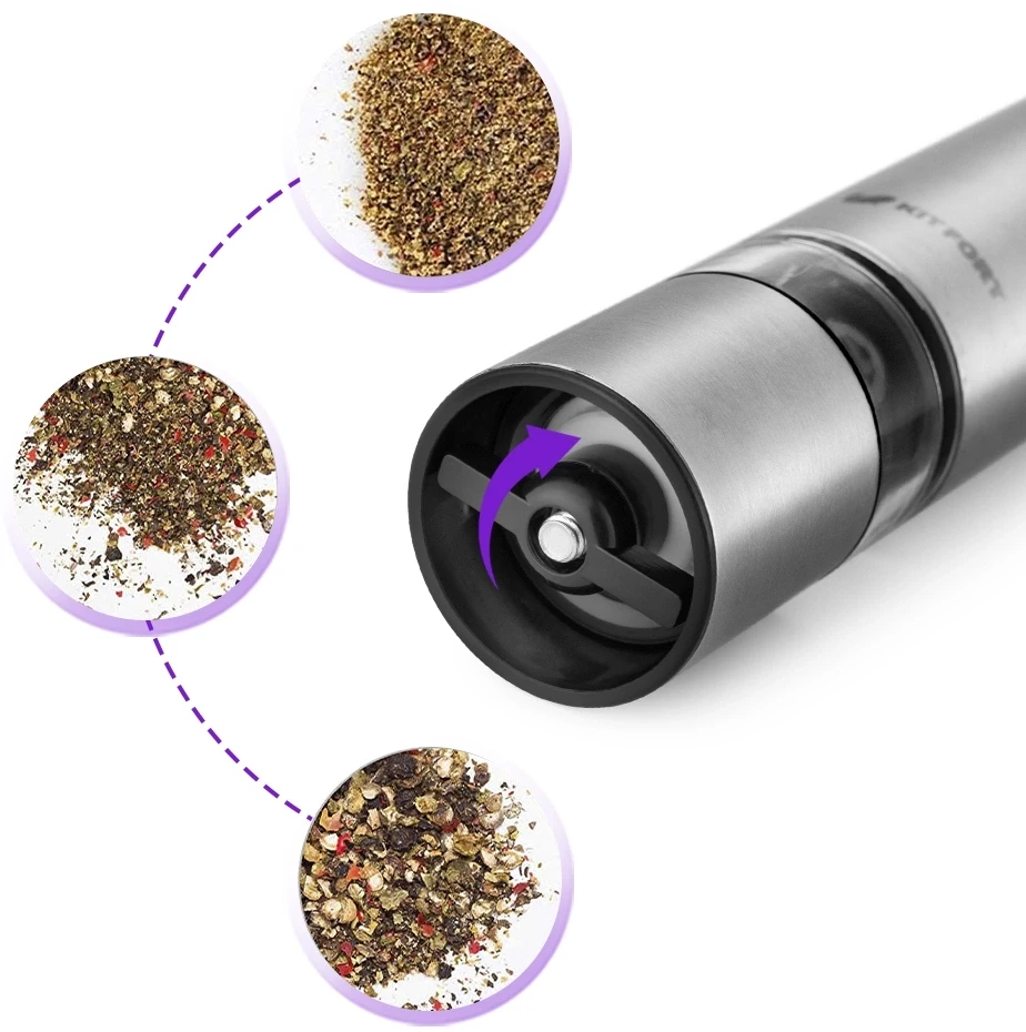 Перечница электрическая Kitfort KT-2028 серебристый  