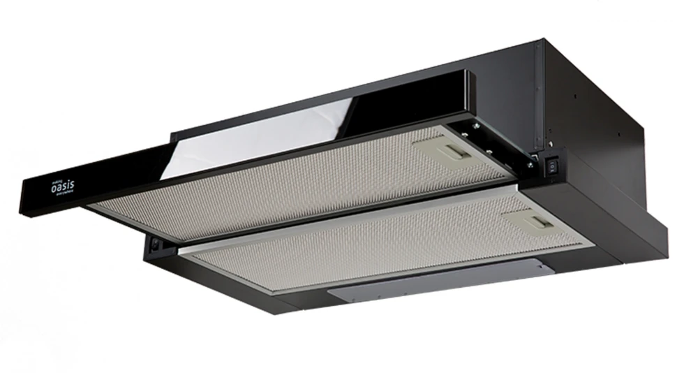 Вытяжка встраиваемая Oasis UV-60G (F) черный управление: кнопочное (1 мотор)  