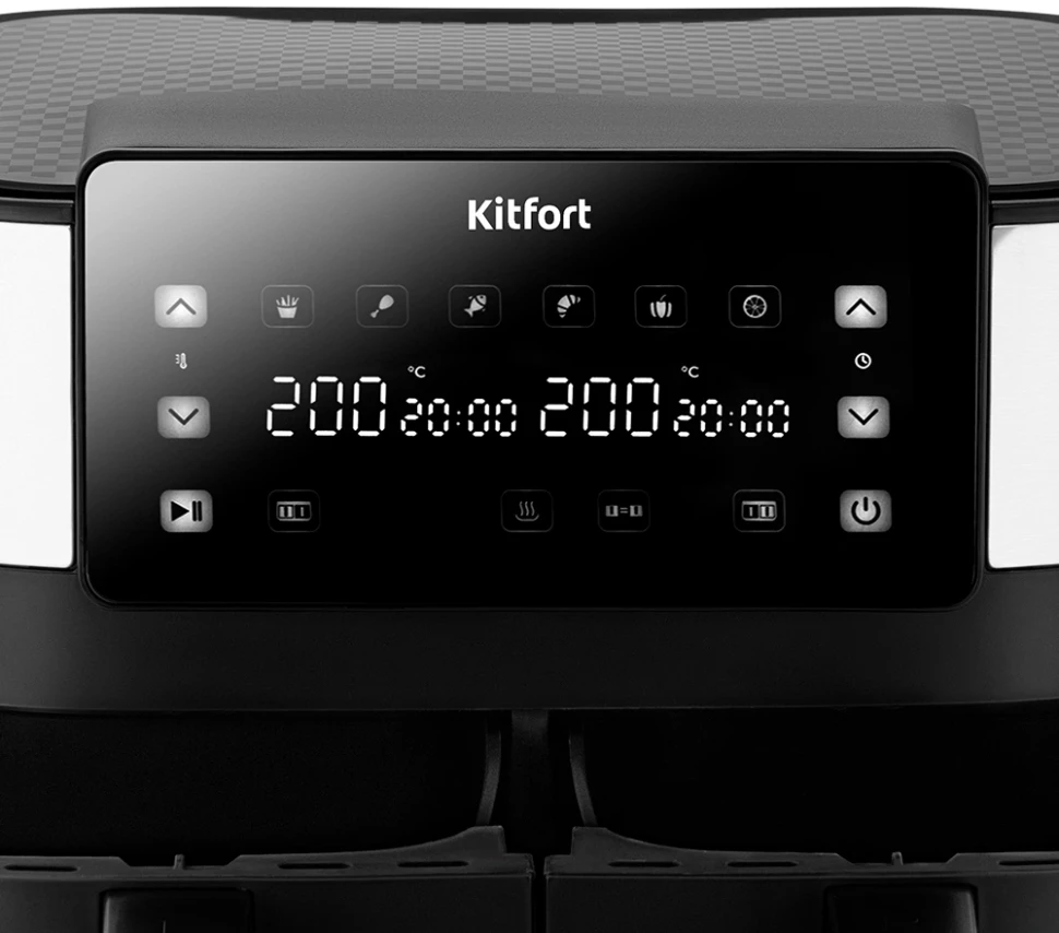 Аэрогриль Kitfort КТ-2259 7.6л 2850Вт черный/серебристый  