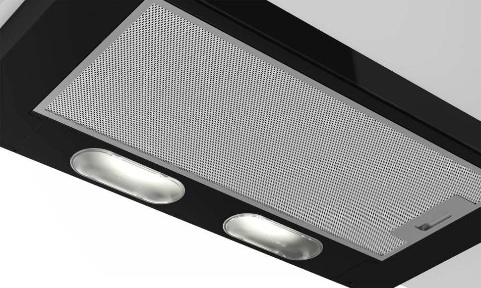 Вытяжка встраиваемая Indesit INT 62HR BL черный управление: кнопочное (1 мотор)  