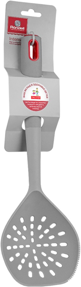 Шумовка для первых/вторых блюд Rondell Intense RD-662 серый/красный упак.:картонная подложка