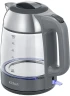 Чайник электрический Kitfort КТ-6762 3л. 2000Вт серый/серебристый корпус: стекло/металл/пластик  