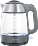 Чайник электрический Kitfort КТ-6762 3л. 2000Вт серый/серебристый корпус: стекло/металл/пластик  