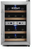 Винный шкаф Kitfort КТ-2404 2-хкамерн. нержавеющая сталь мат.