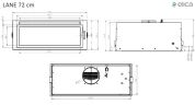 Вытяжка встраиваемая Elica LANE IX/A/72 нержавеющая сталь управление: кнопочное (1 мотор)