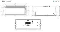 Вытяжка встраиваемая Elica LANE IX/A/72 нержавеющая сталь управление: кнопочное (1 мотор)