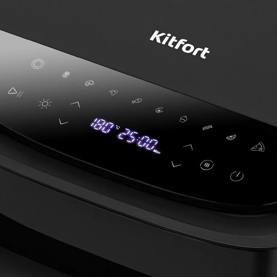 Аэрогриль Kitfort КТ-2289 4л 2200Вт черный/серебристый