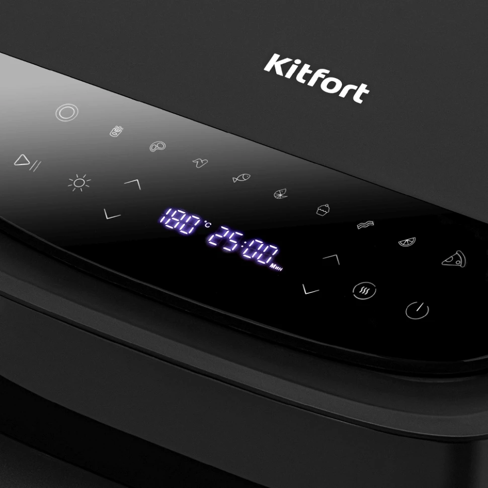 Аэрогриль Kitfort КТ-2289 4л 2200Вт черный/серебристый