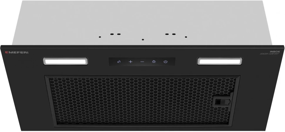 Вытяжка встраиваемая Meferi Inbox sensor comfort 60bk нержавеющая сталь управление: сенсорное (1 мотор)  