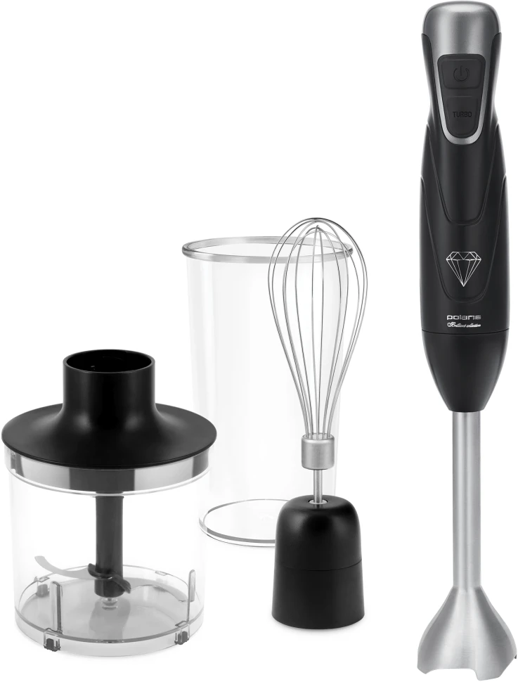 Блендер погружной Polaris PHB 0848 800Вт черный/серебристый  