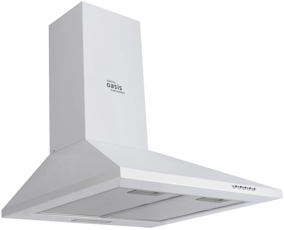 Вытяжка каминная Oasis KB-50W белый управление: кнопочное (1 мотор)