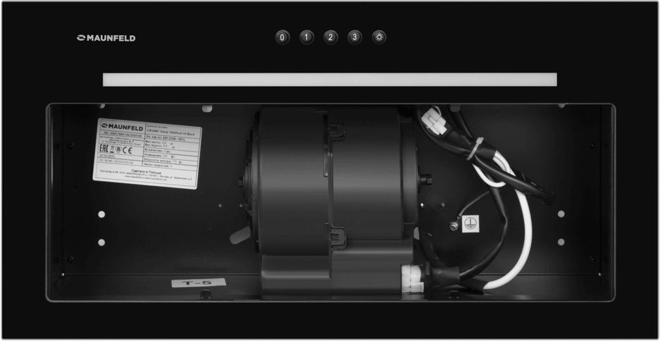 Вытяжка встраиваемая Maunfeld Crosby Hardy 1000Push черный управление: кнопочное (1 мотор)  