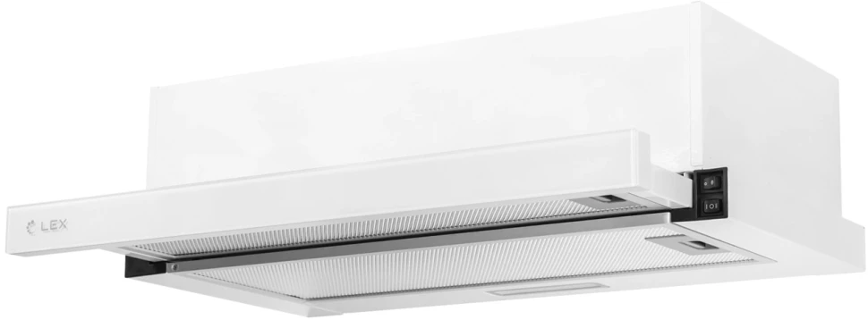 Вытяжка встраиваемая Lex HIDE G 600 белый управление: кнопочное (1 мотор)  