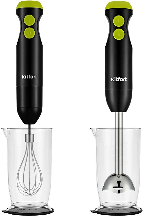 Блендер погружной Kitfort КТ-3041-2 350Вт черный/салатовый  