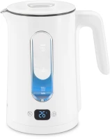 Чайник электрический Hyundai HYK-G5510 1.5л. 2200Вт белый/прозрачный корпус: стекло