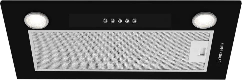 Вытяжка встраиваемая Kuppersberg Inlinea 52 B X черный/серебристый управление: кнопочное (1 мотор)  