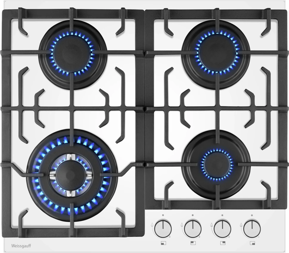 Газовая варочная поверхность Weissgauff HGG 641 WGSV белый  
