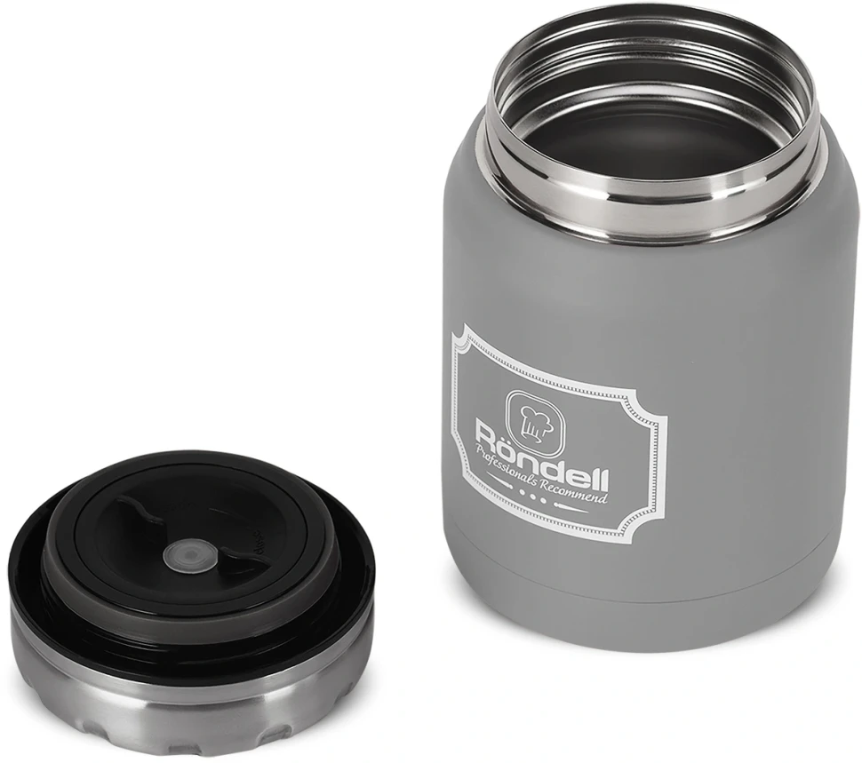 Термос для еды Rondell Picnic RDS-943 0.5л. серый картонная коробка