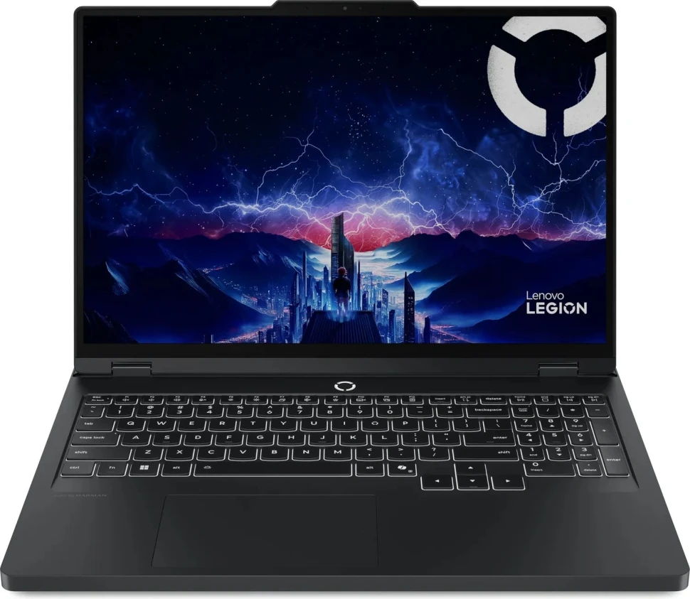 Ноутбук Lenovo Legion Pro 5 16IRX10 Core i7 14650HX 32Gb SSD1Tb NVIDIA GeForce RTX 5060 8Gb 16" IPS WQXGA (2560x1600) без ОС black WiFi BT Cam (83NN001HRK)  