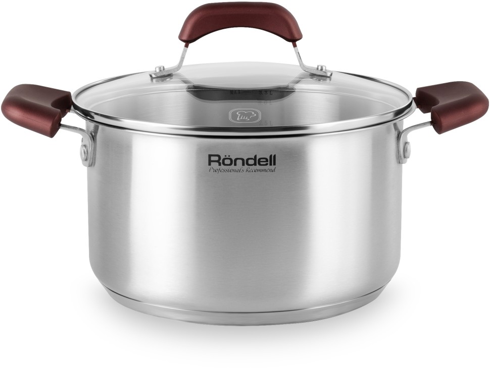 Кастрюля Rondell Bojole RDS-736 3.3л. d=20см (с крышкой) стальной  