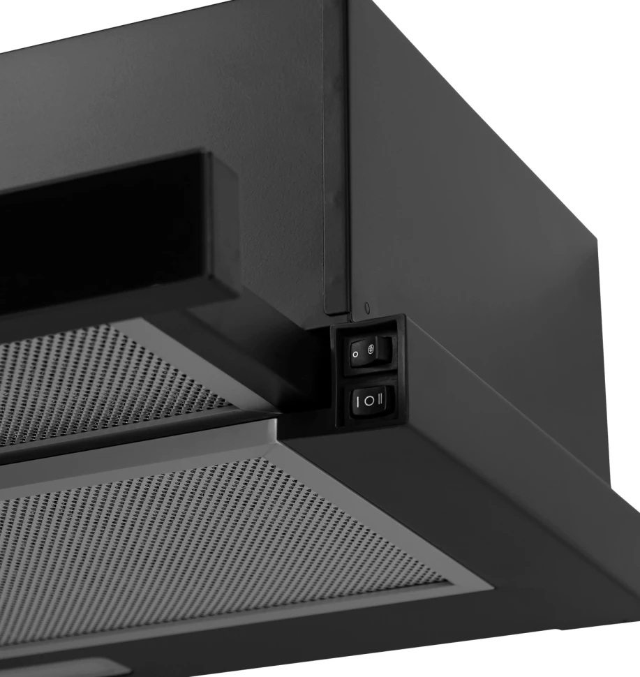 Вытяжка встраиваемая Lex HIDE G 600 черный управление: кнопочное (1 мотор)  