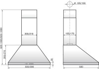 Вытяжка каминная Elikor Вента 50П-430-К3Д топленое молоко управление: кнопочное (1 мотор)