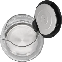 Чайник электрический Vitek VT-7004 1.8л. 1850Вт прозрачный/черный корпус: стекло/пластик