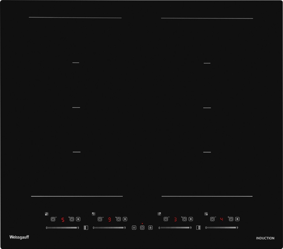 Индукционная варочная поверхность Weissgauff HI 649 Dual Flex черный