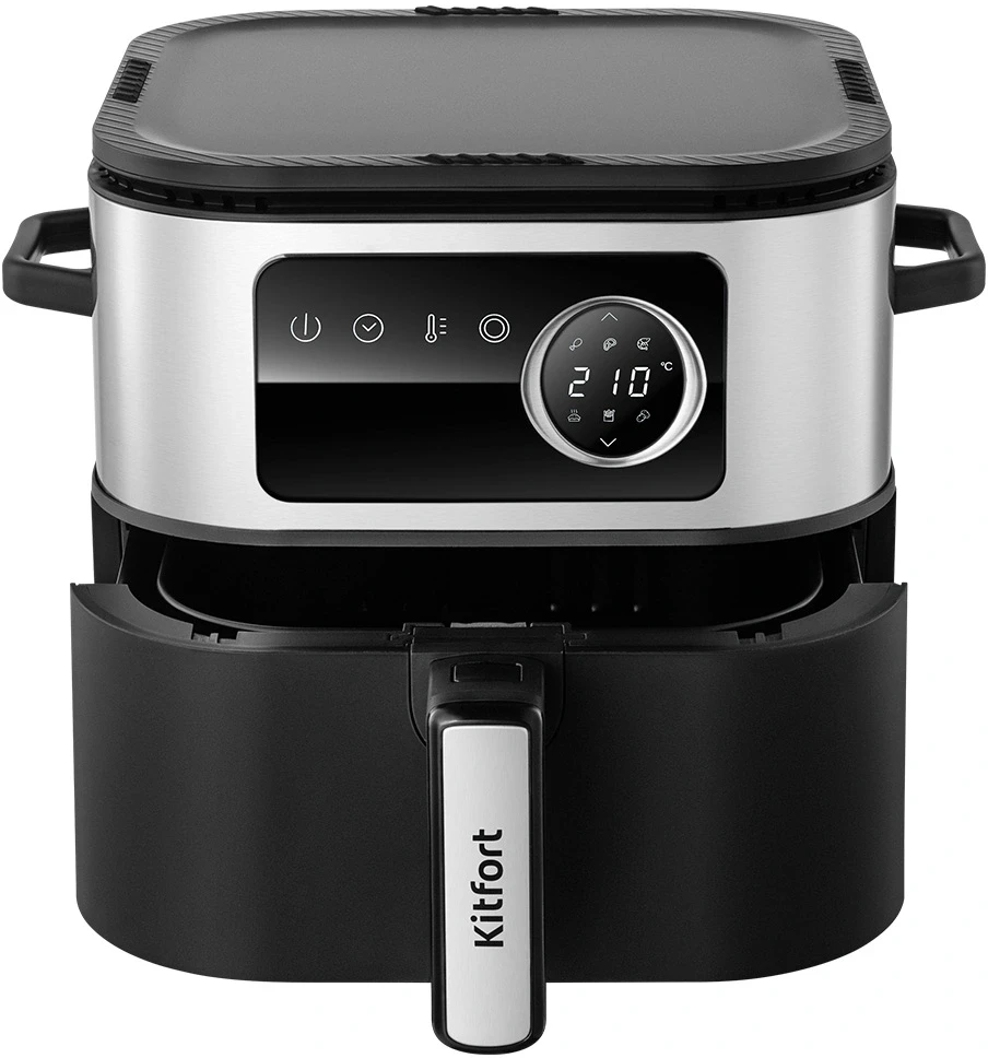 Аэрогриль Kitfort КТ-8127 2л 1930Вт черный/серебристый  