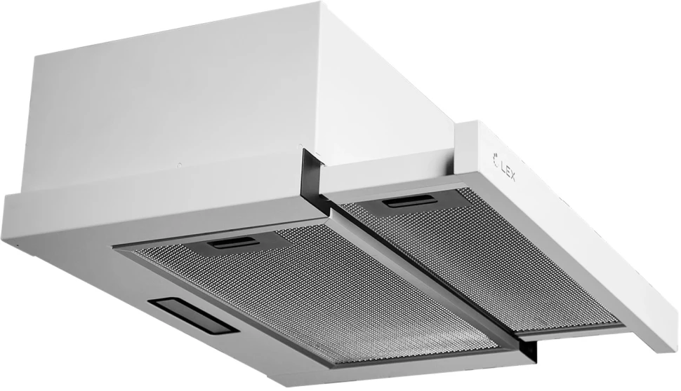 Вытяжка встраиваемая Lex HIDE 600 белый управление: кнопочное (1 мотор)  