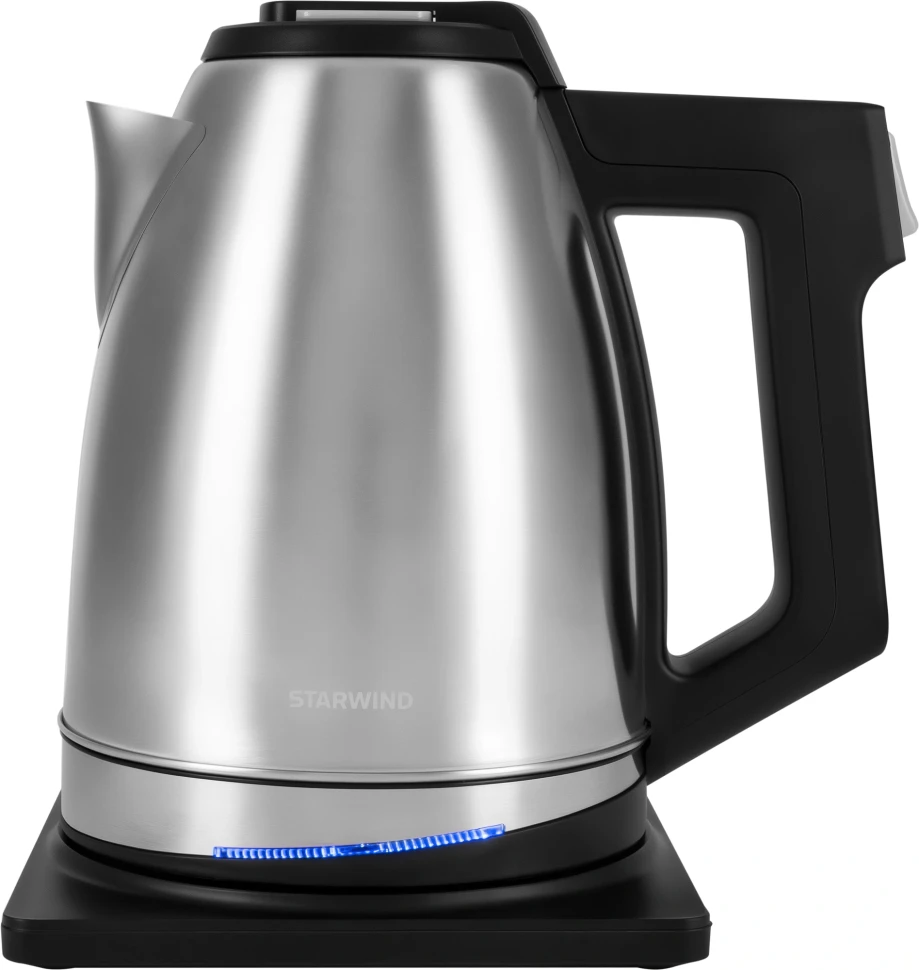 Чайник электрический Starwind SKS4040 2.0л. 1800Вт серебристый/черный корпус: металл/пластик  