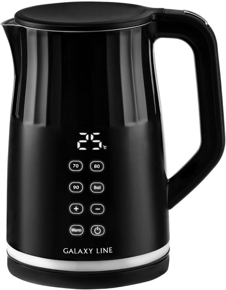 Чайник электрический Galaxy Line GL 0337 1.7л. 2200Вт черный корпус: металл/пластик (ГЛ0337Л)  