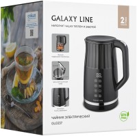 Чайник электрический Galaxy Line GL 0337 1.7л. 2200Вт черный корпус: металл/пластик (ГЛ0337Л)