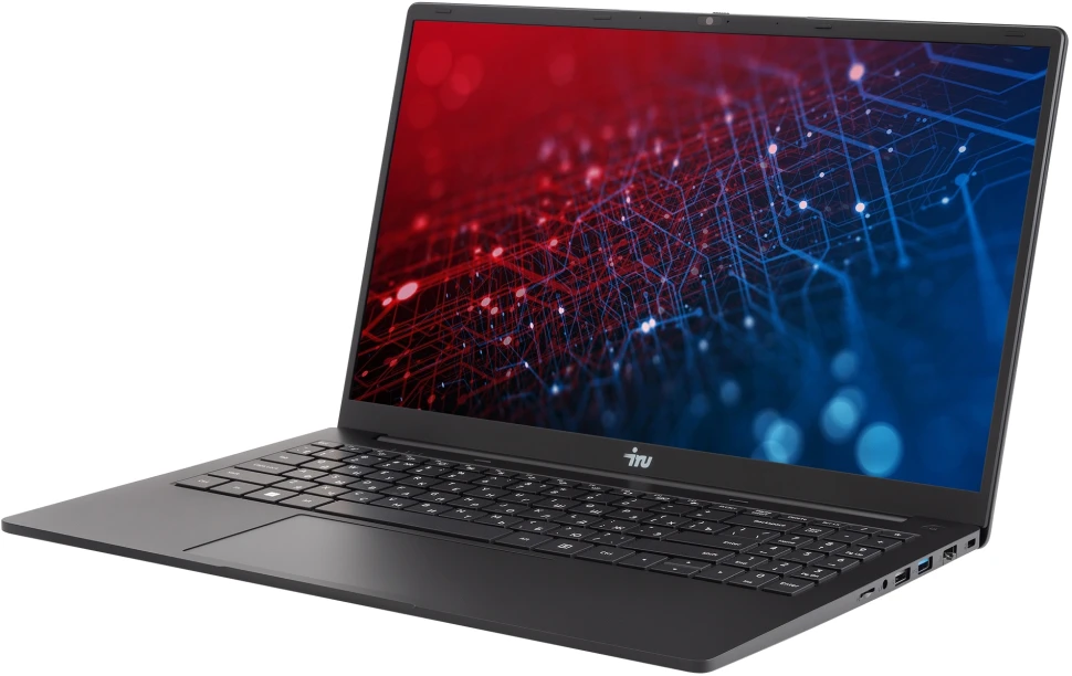 Ноутбук IRU Strato 15ALID5 Core i3 1315U 8Gb SSD256Gb Intel UHD Graphics 15.6" IPS FHD (1920x1080) FreeDOS black WiFi BT Cam 6000mAh (2147988)  