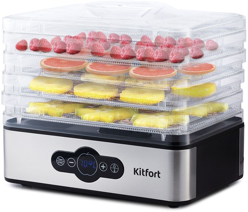 Сушка для фруктов и овощей Kitfort КТ-1914 5под. 240Вт черный  