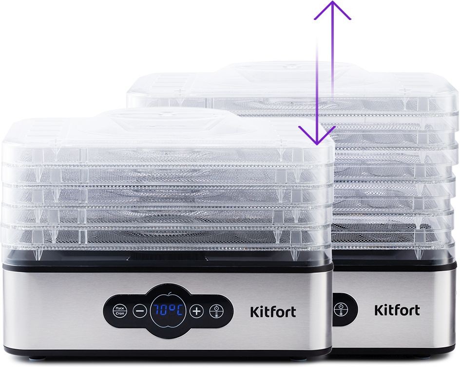 Сушка для фруктов и овощей Kitfort КТ-1914 5под. 240Вт черный  