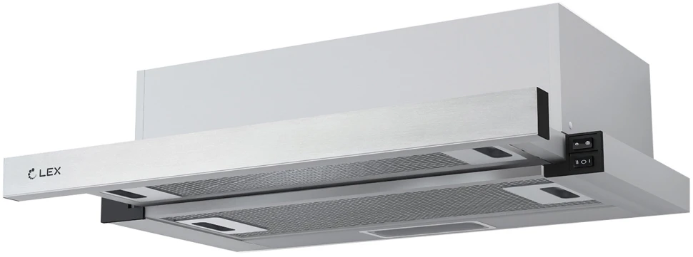 Вытяжка встраиваемая Lex HIDE 600 нержавеющая сталь управление: кнопочное (1 мотор)  