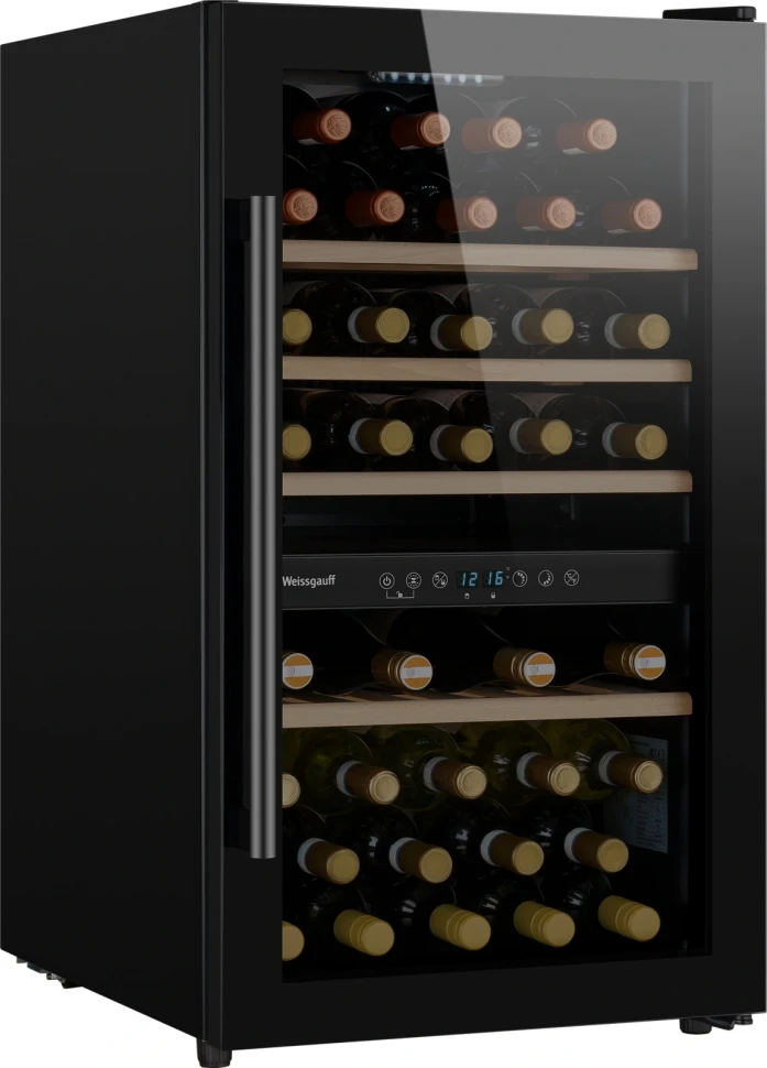 Винный шкаф Weissgauff WWC-49 DB DualZone 1-нокамерн. черный  