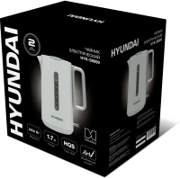 Чайник электрический Hyundai HYK-S9999 1.7л. 2200Вт светло-зеленый/серебристый корпус: металл