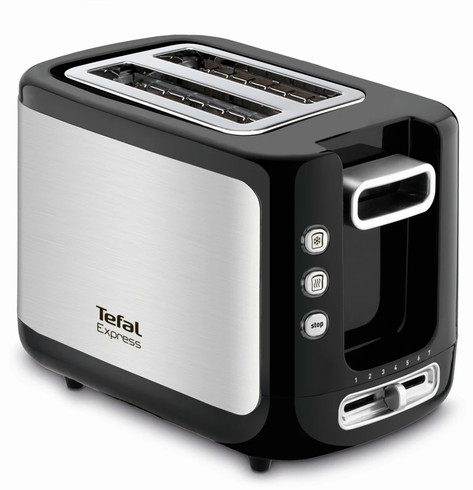 Тостер Tefal Express Metal TT365031 850Вт серебристый/черный  